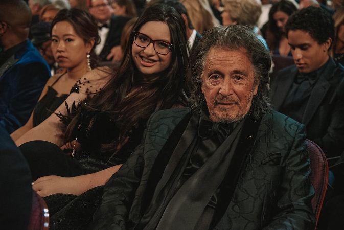 Anton James Pacino's sister, Olivia Pacino, and their father, Al Pacino. 